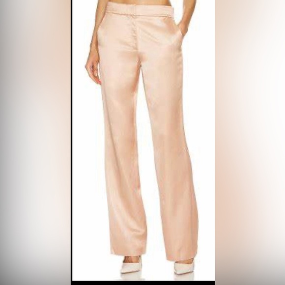 ALC FORD Satin Pants in Blush. Size 6 - Picture 3 of 8